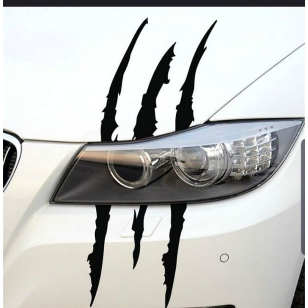 STICKER VARIASI STICKER CAKAR harimau sticker variasi lampu mobil