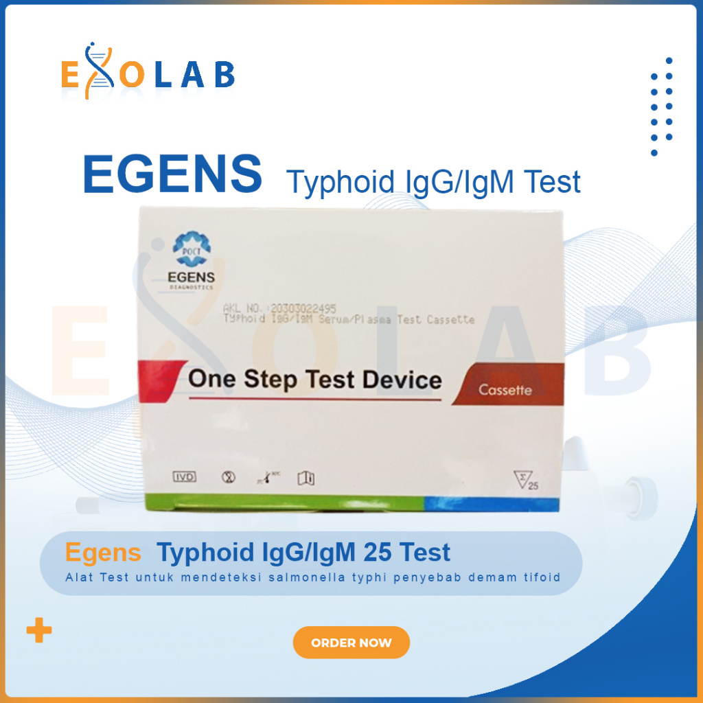 Typoid IgG IgM (Salmonella) Cassette EGENS 25 Tests