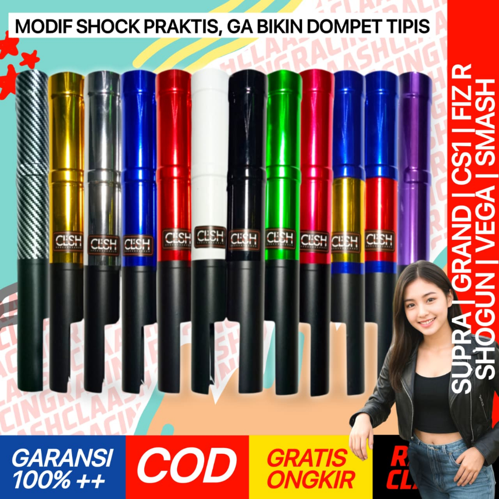Racing Claash Cover Shock Sok Skok Depan Supra Fiz R Shogun Smash Grand Vega Cs1 Old New Depan