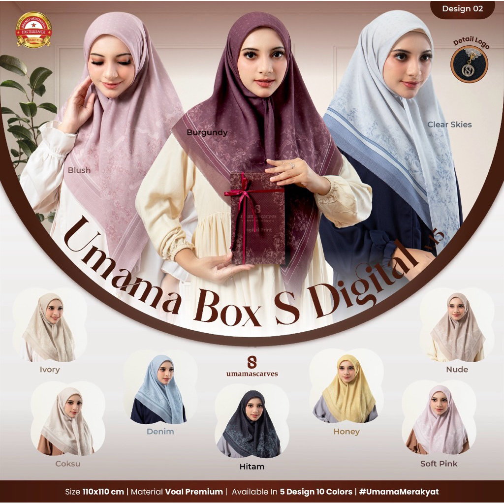 HIJAB SEGIEMPAT UMAMA SCARVES - HIJAB SEGIEMPAT MOTIF SCARVES