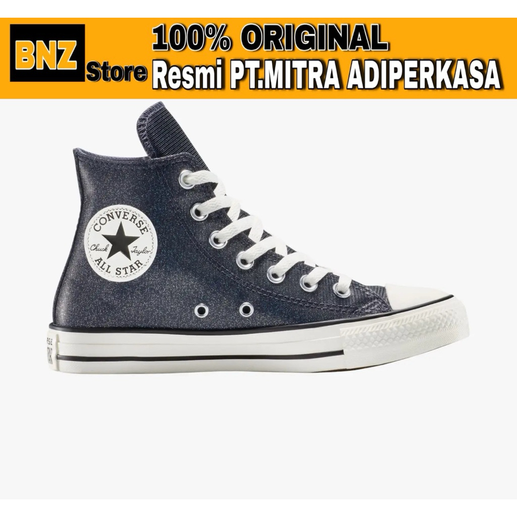 Sepatu Sneakers Wanita Converse CTAS Hi Sparkle Dark Grey
