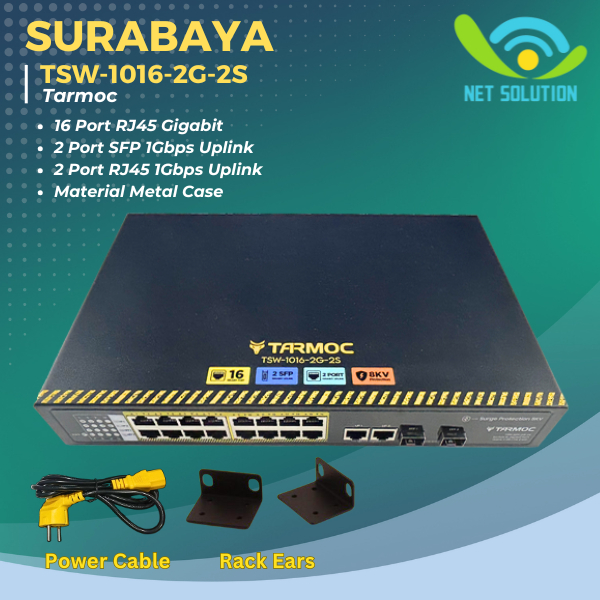 Tarmoc TSW-1016-2G-2S Gigabit 1U Switch Unmanage 16 port Metal Case