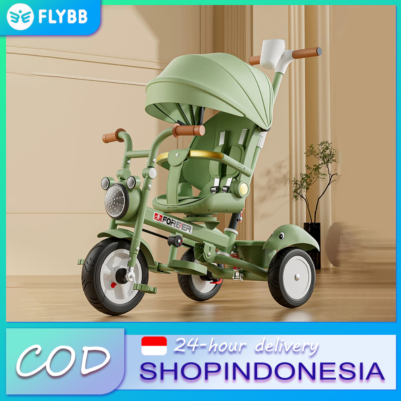 TIIBABY Sepeda roda tiga anak 1 tahun sepeda roda 3 bayi  tricycle  anak sepeda anak roda 3