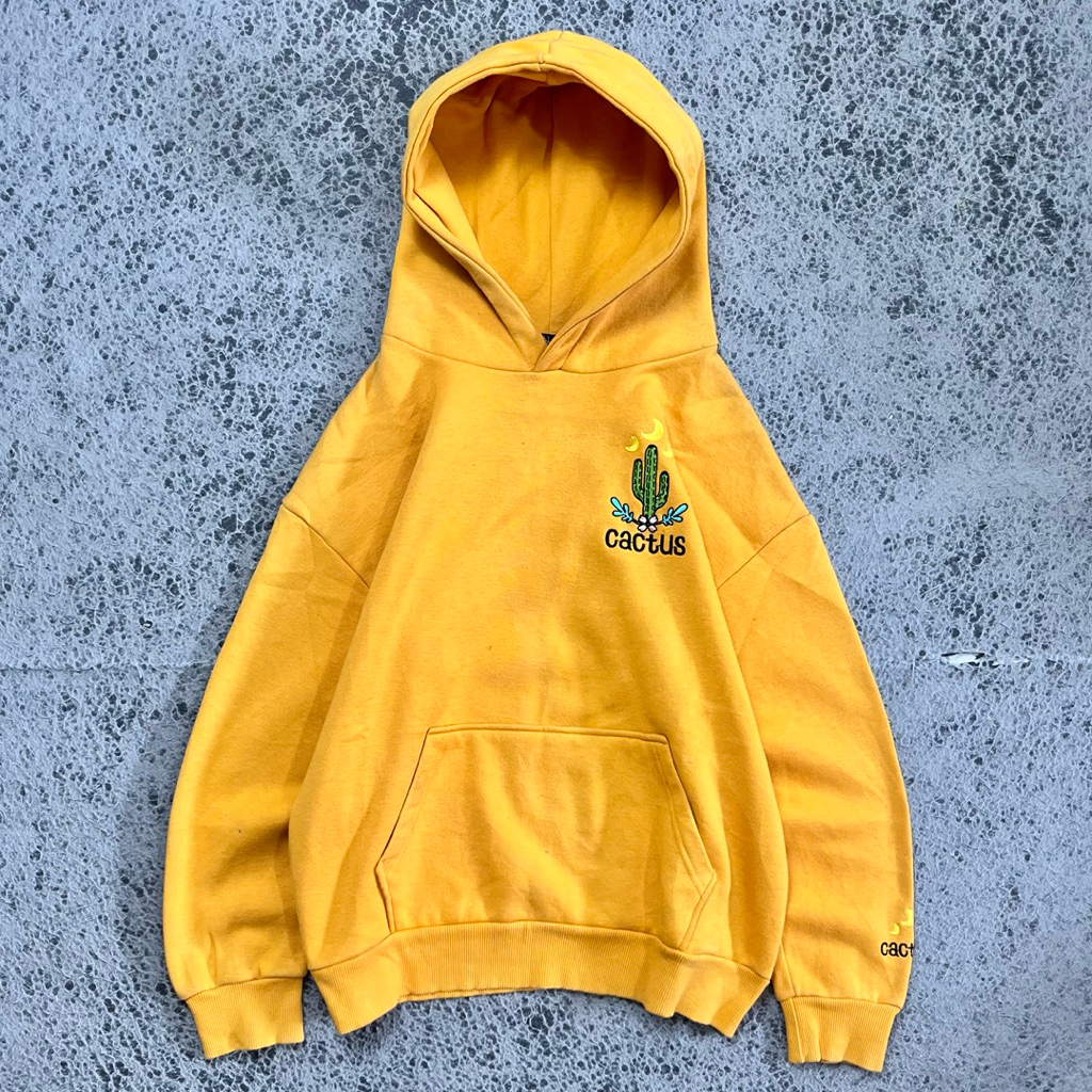 Brenn Embriodery Cactus Boxy Hoodie size L