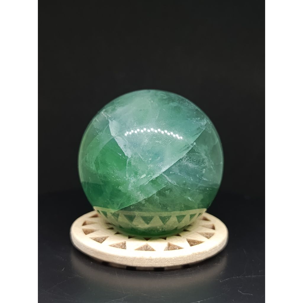 Green mix Blue Fluorite Sphere/ Bola fluorite