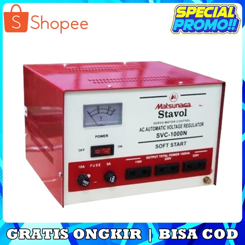 MATSUNAGA 1000W Automatic Voltage Regulator Stabilizer Listrik Bergaransi Resmi