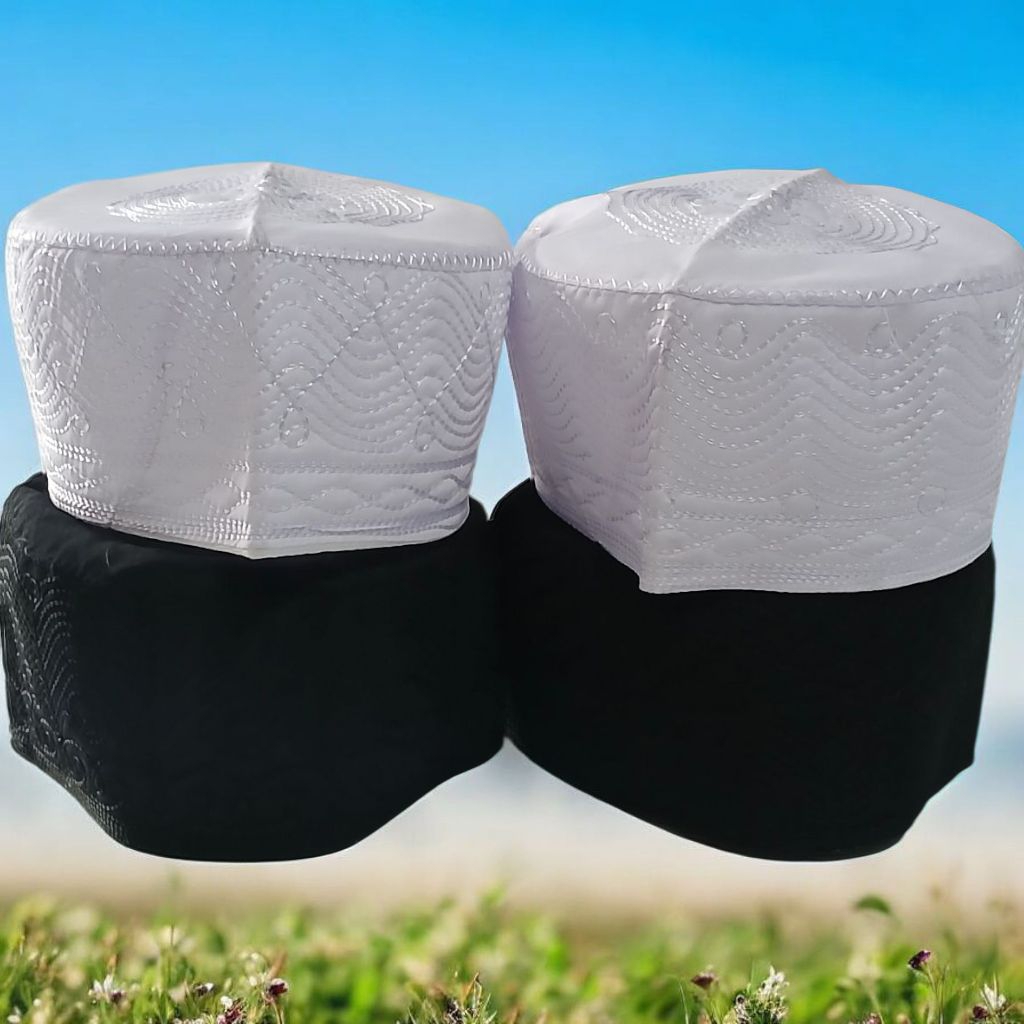 Peci madinah original peci haji lipet peci putih hitam songkok kopiah