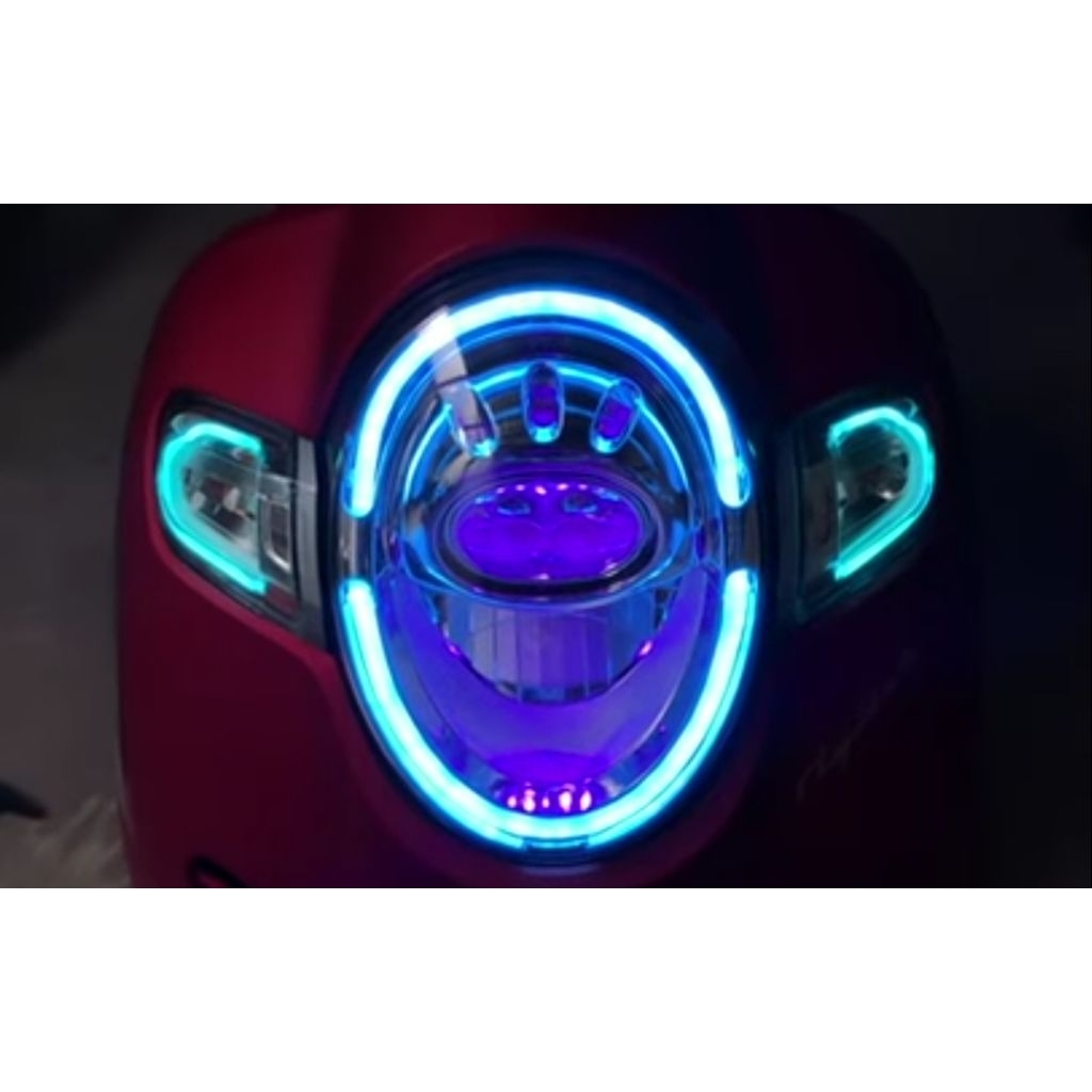 Lampu alis fleksibel untuk motor tidak bintik 30 cm panjang 60 cm