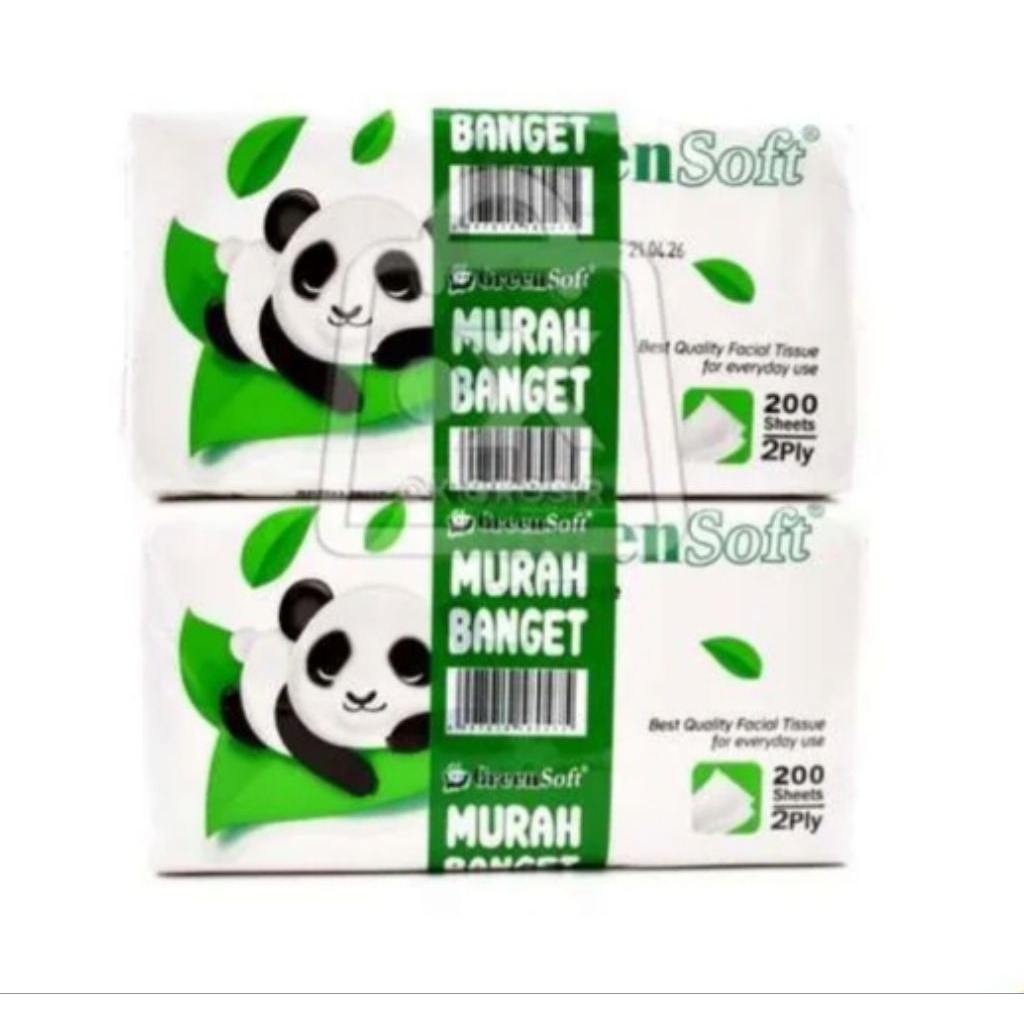 GREEN SOFT FACIAL TISSUE PANDA