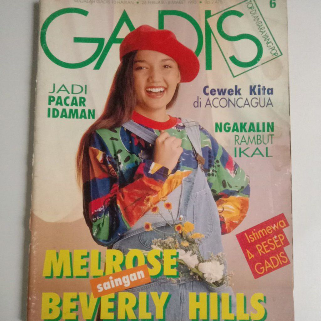 Majalah Gadis Tahun 1993 Cover Devry Premesty Putri