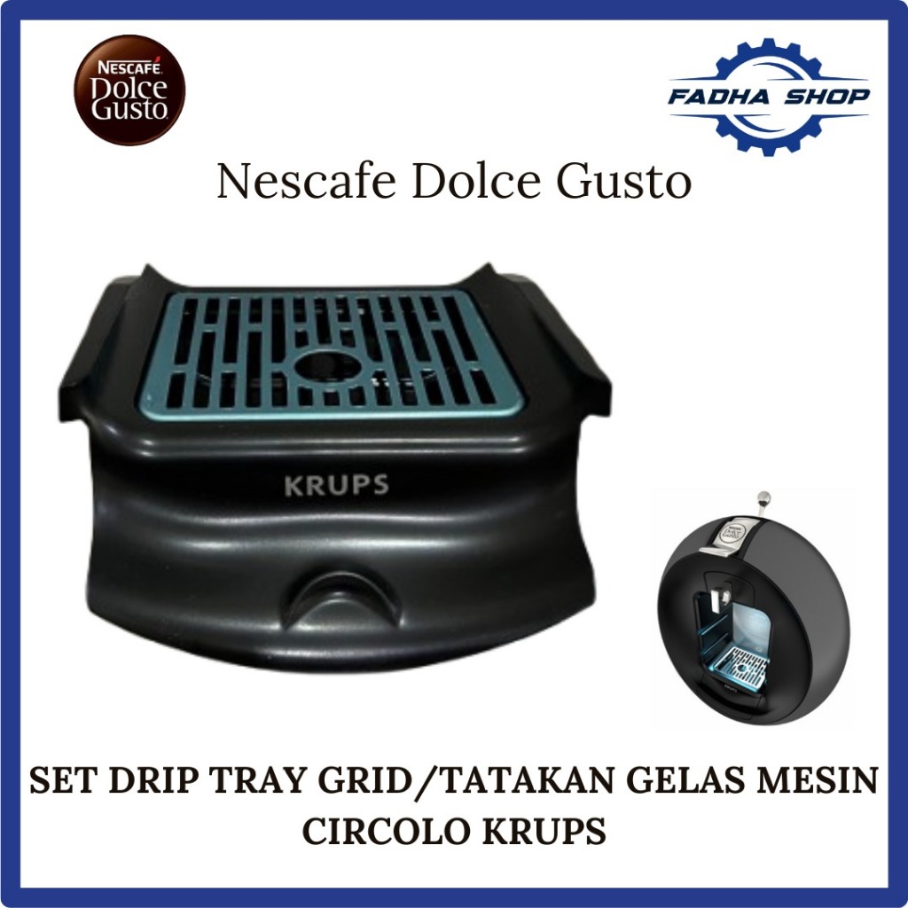 Set Drip Tray Grid Mesin Circolo/Tatakan Gelas Mesin Kopi Nescafe Dolce Gusto Krups Original Accesor