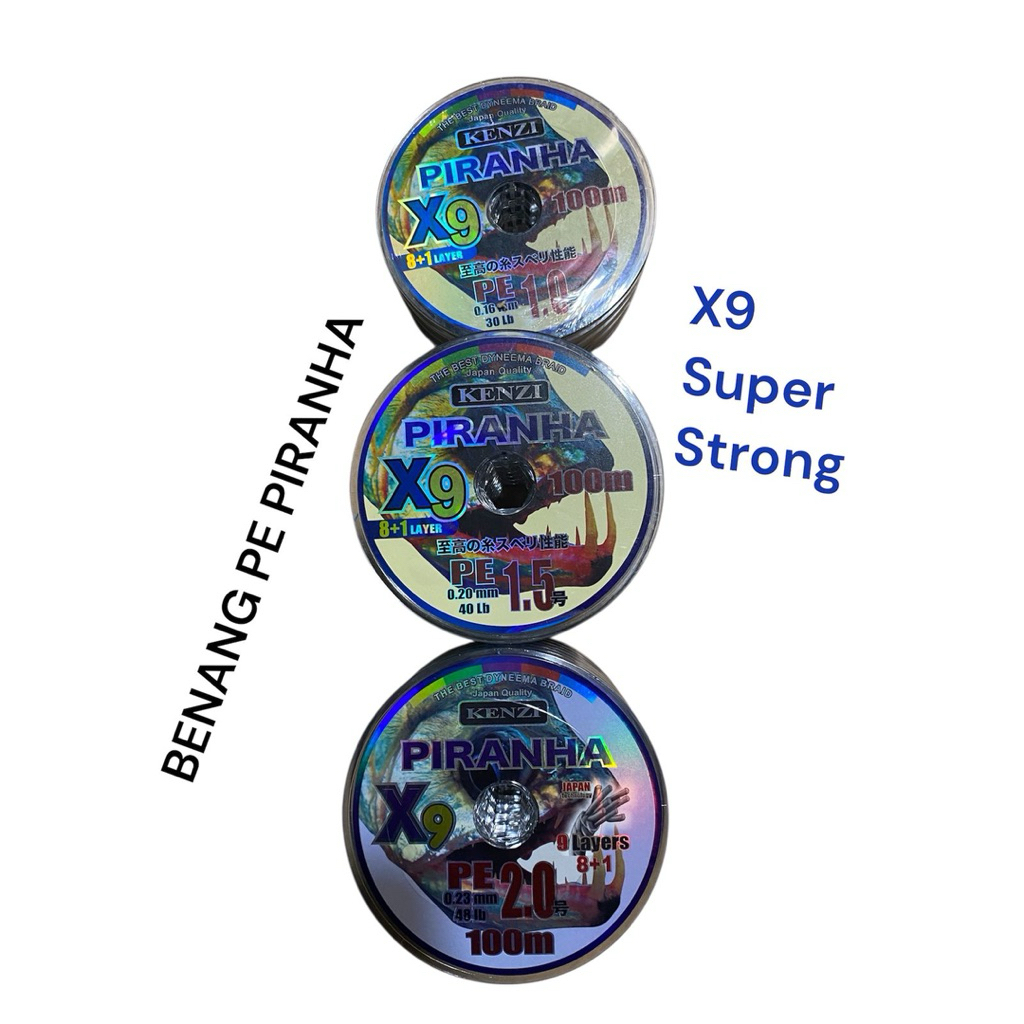 PIRANHA X9 LINE PE / BENANG SERAT || CASTING