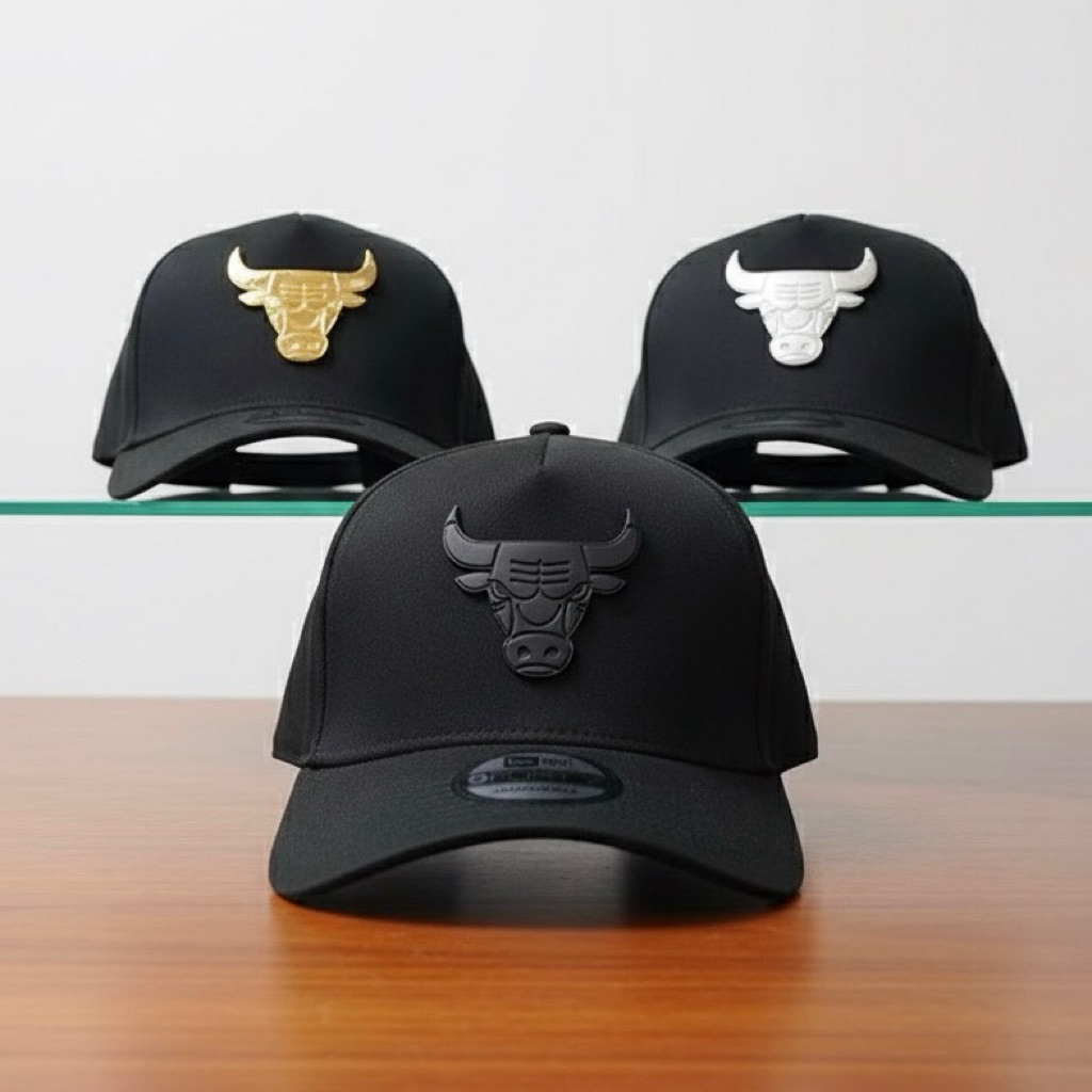Topi Baseball Banteng Logo Besi Metal Badge Full Tag Premium Unisex