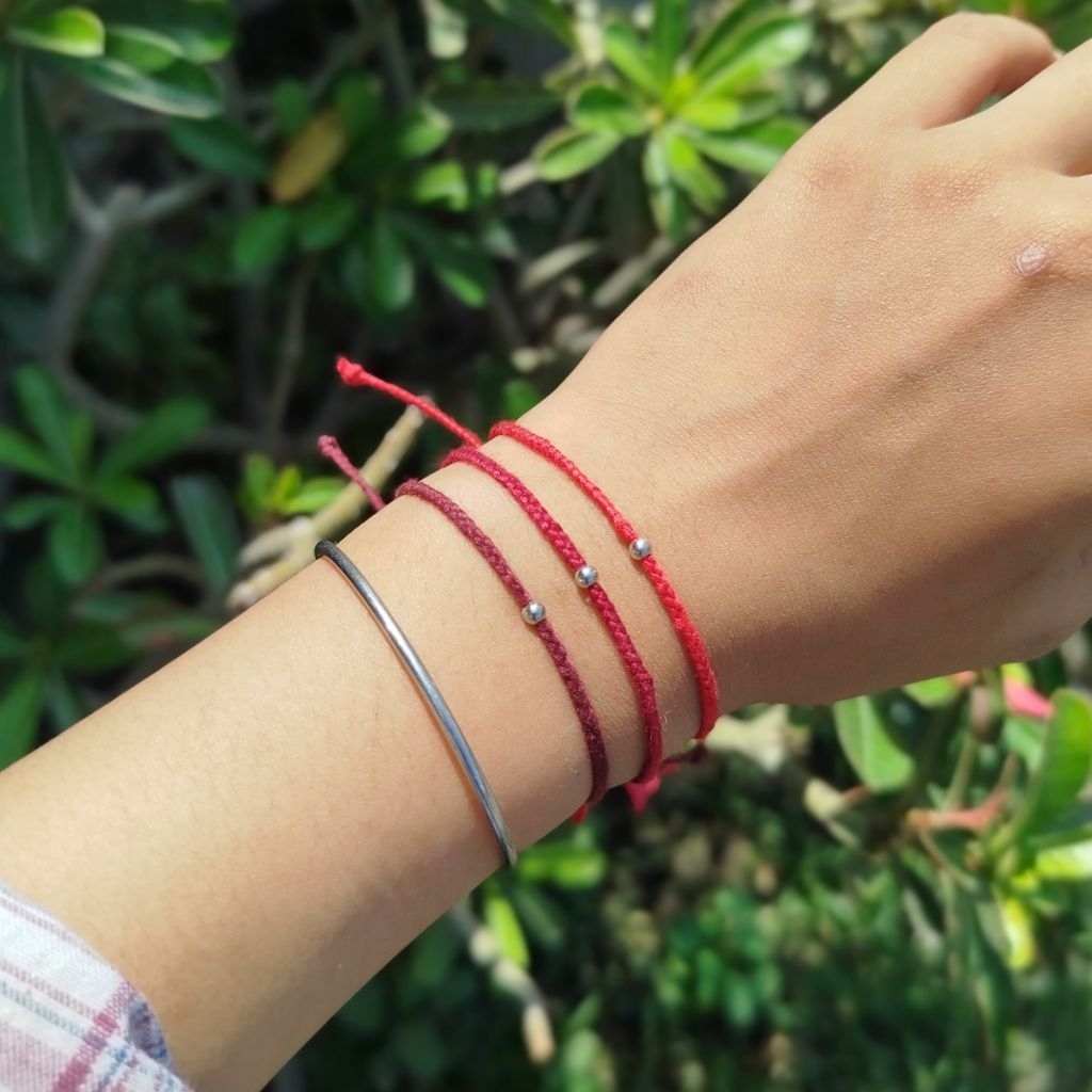 ELCY | Merona [ Gelang Tali,Gelang Tipis,Gelang Simple,Gelang merah ]