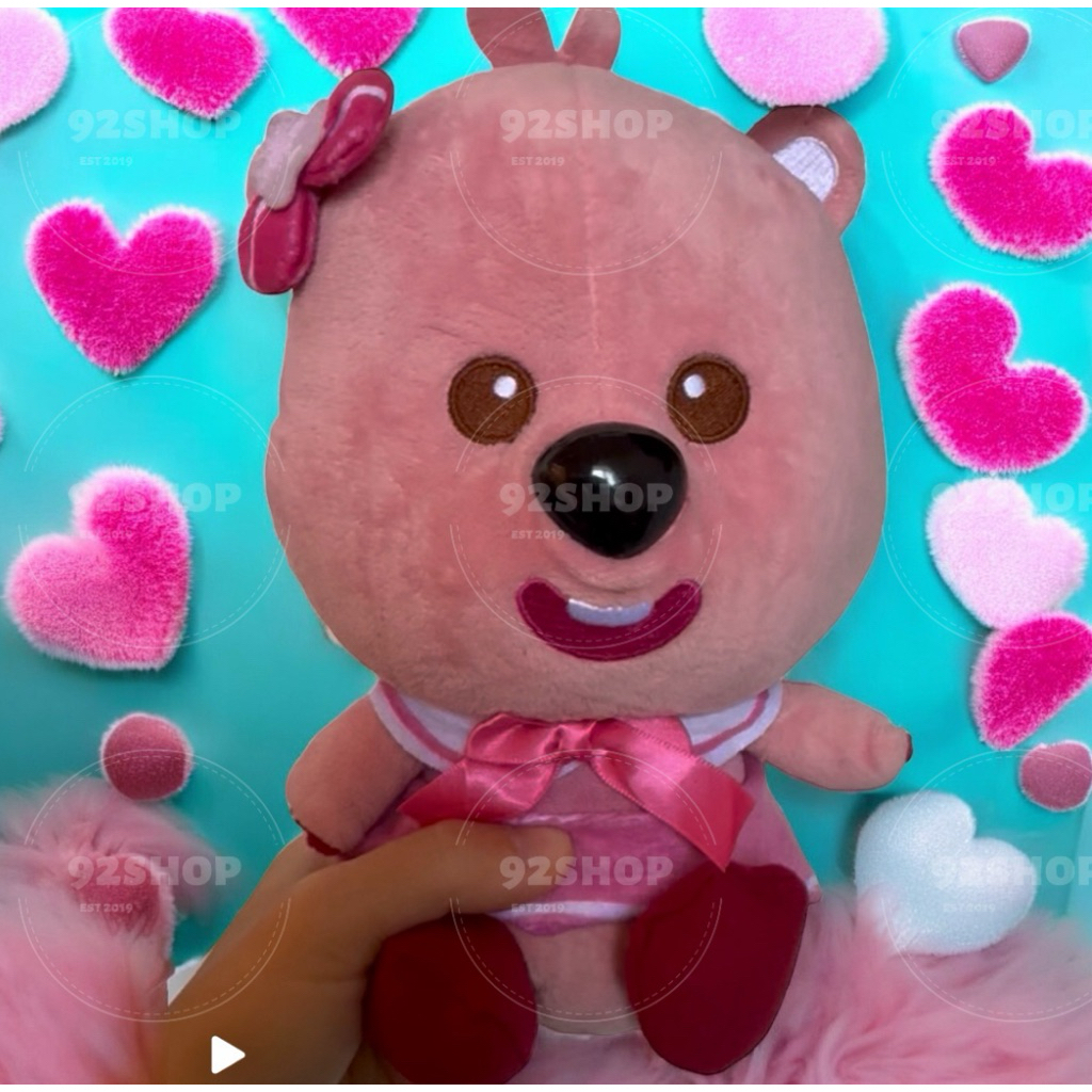 Boneka Loopy teman Pororo & friends | boneka Loopy mata bordir | boneka Zanmang Loopy plush doll