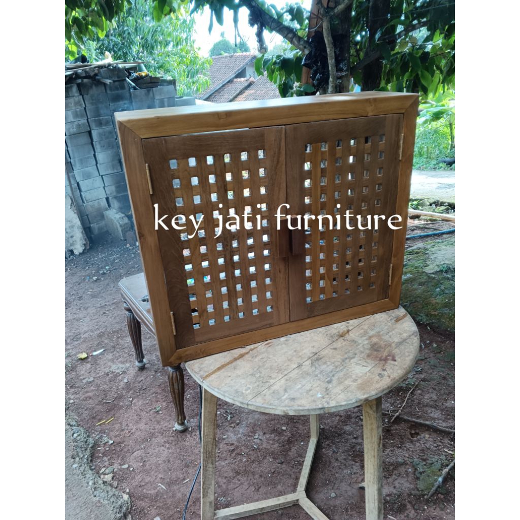 Box penutup meteran listrik kayu jati