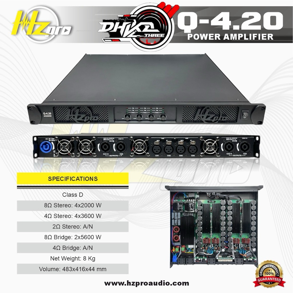 POWER AMPLIFIER HZPRO Q-4.20 4 Channel CLASS D BALAP VIRAL / Power Hz pro Q-4.20 4 channel class D o