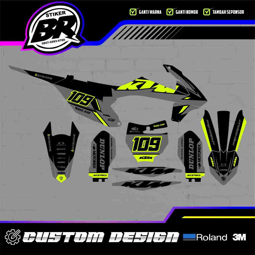 DECAL STIKER KTM 85 2020 - KTM 250 2017 - KTM 250 2020-2022 - KTM 85 2014-2016 - PREMIUM FULLBODY CU