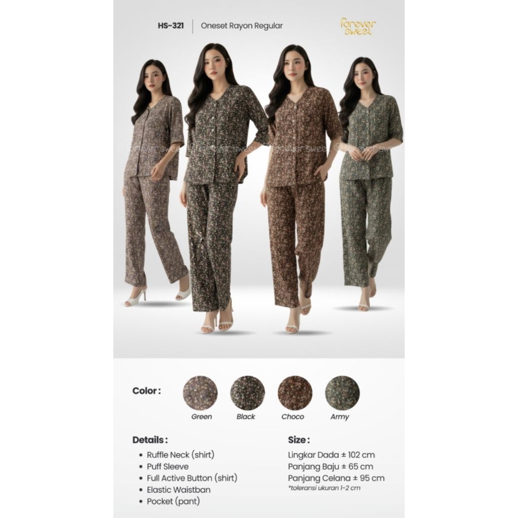 FOREVER SWEET Setelan One set Rayon CP Regular Fit