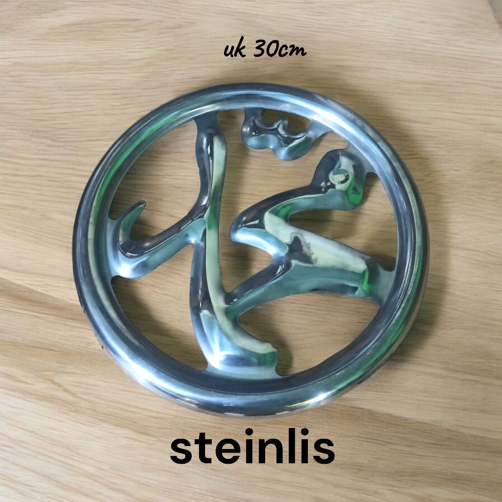 ORNAMEN PAGAR LAFADZ ALLAH &  MUHAMMAD dengan bahan STENLIS diameter 30CM