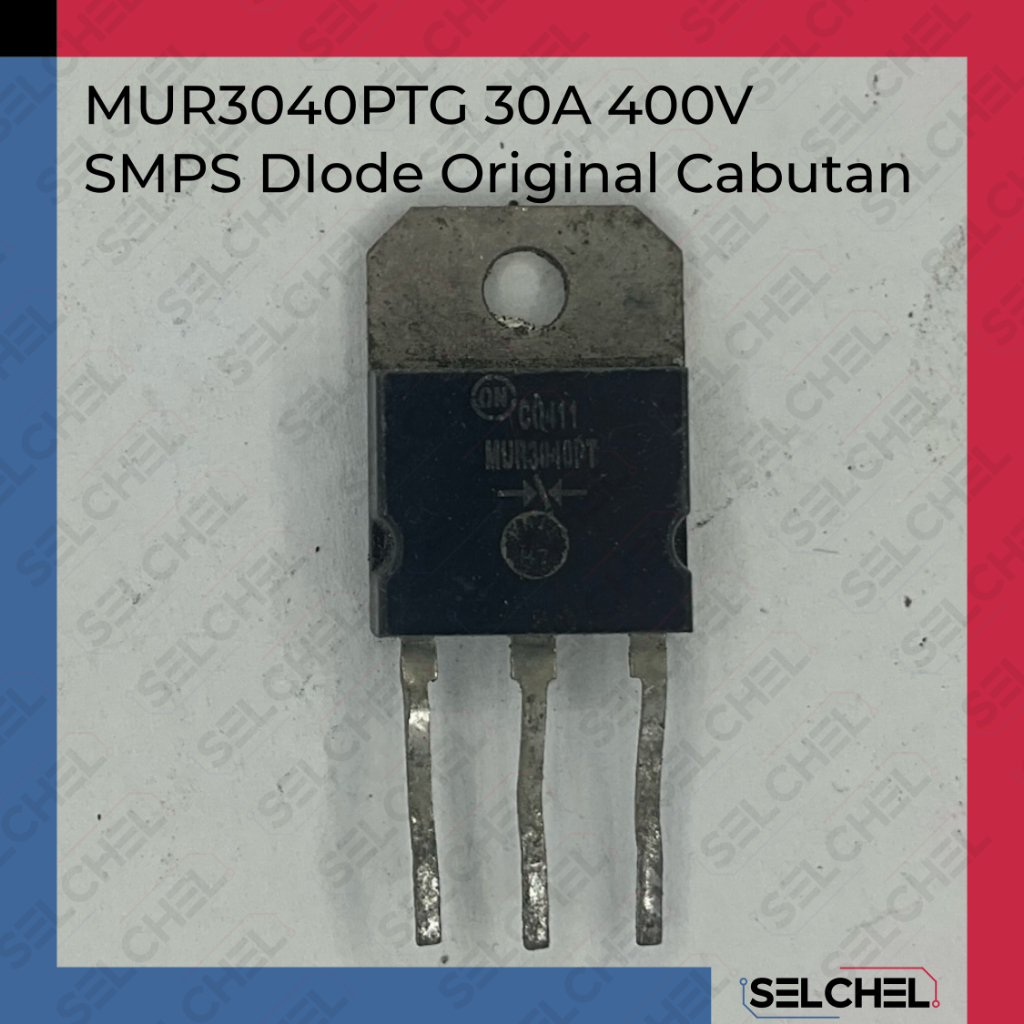 MUR3040PTG ON Semiconductor 30A 400V Dioda Ultrafast TO247 Cabutan Original untuk SMPS Inverter Las 