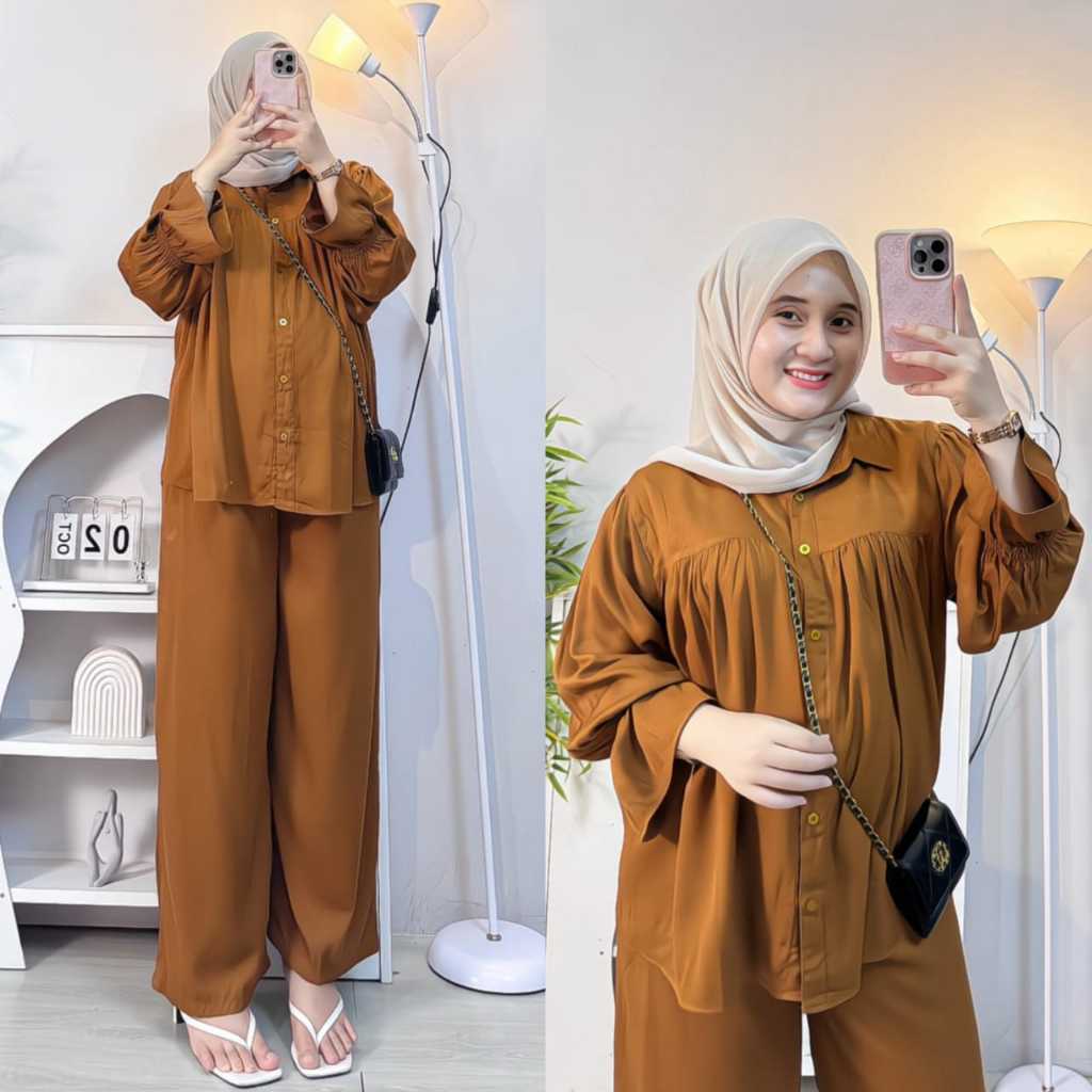 JENNA ONE SET RAYON TWILL PREMIUM // SET POLOS WANITA