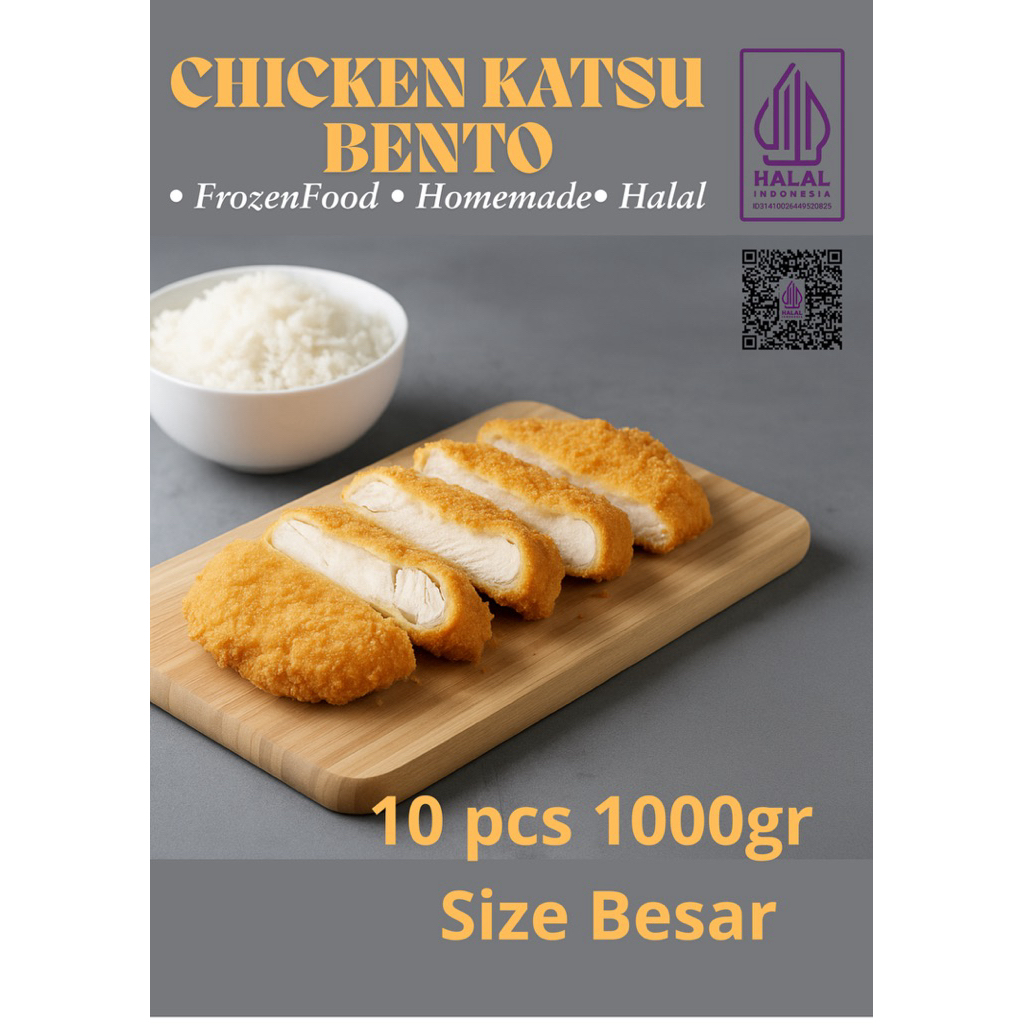 Chicken Katsu Bento Premium Frozen Food Ala Bento HOKBEN Homemade HALAL Daging Ayam Jepun Berkualita