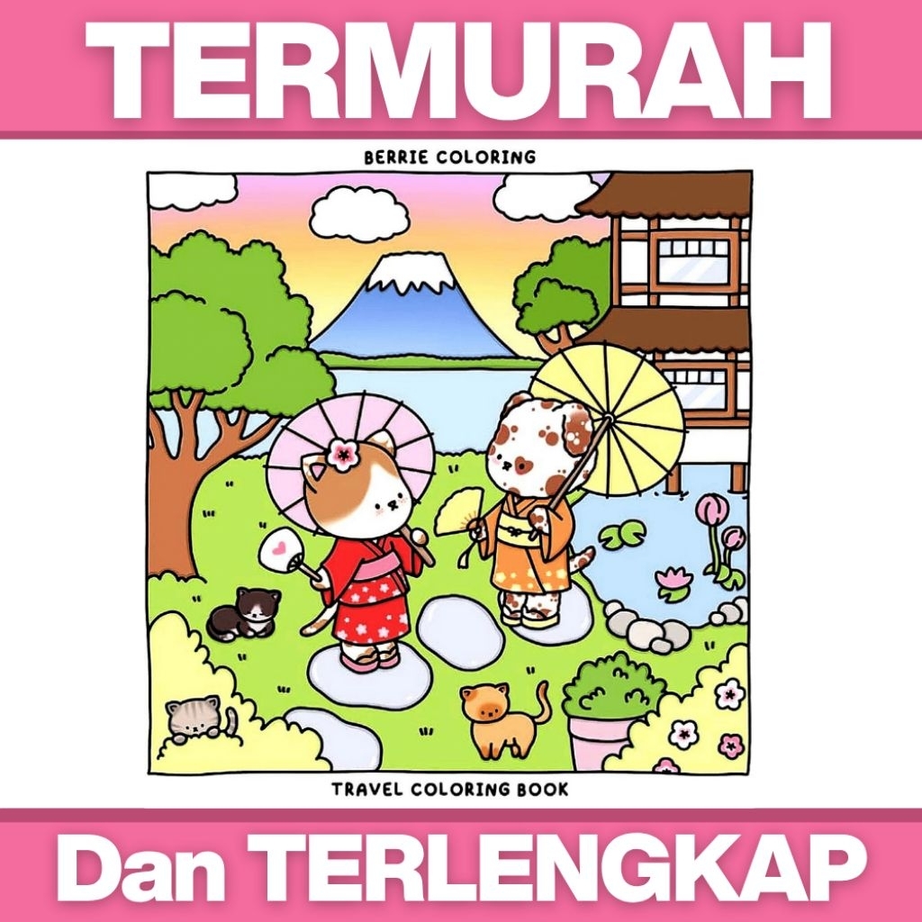 Berrie Coloring Travel Coloring Book untuk Anak dan Dewasa