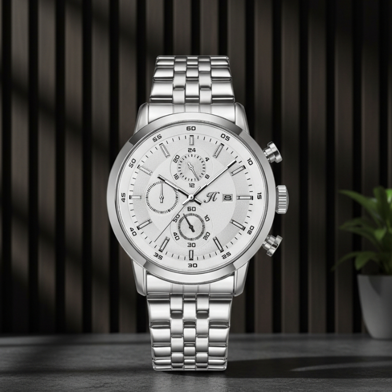 Jims Honey JHW 36 - Jam Tangan Pria Tali Rantai Lengkap Kotak