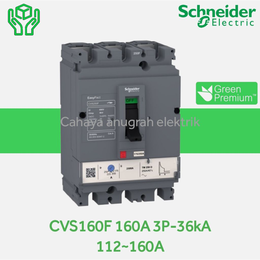 MCCB SCHNEIDER CVS160F 160A 3P 36kA / MCCB CVS 112~160A 3P original