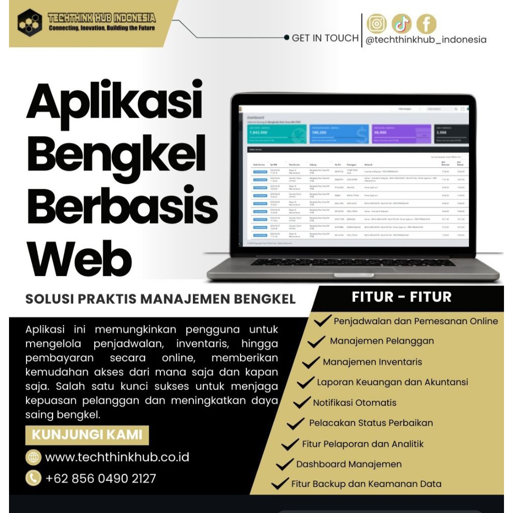 Aplikasi Bengkel CMMS | Software Bengkel Mobil Online