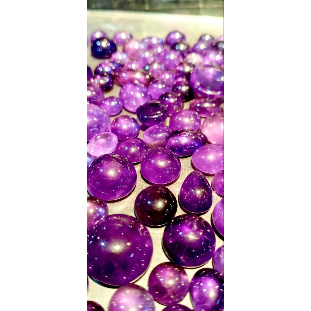 Batu Akik Kecubung Terong Ungu size Mini