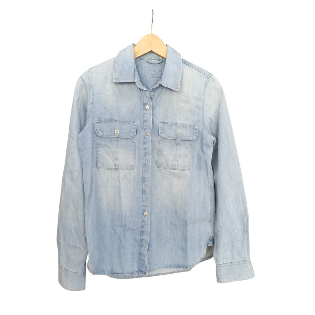 kemeja zara denim preloved