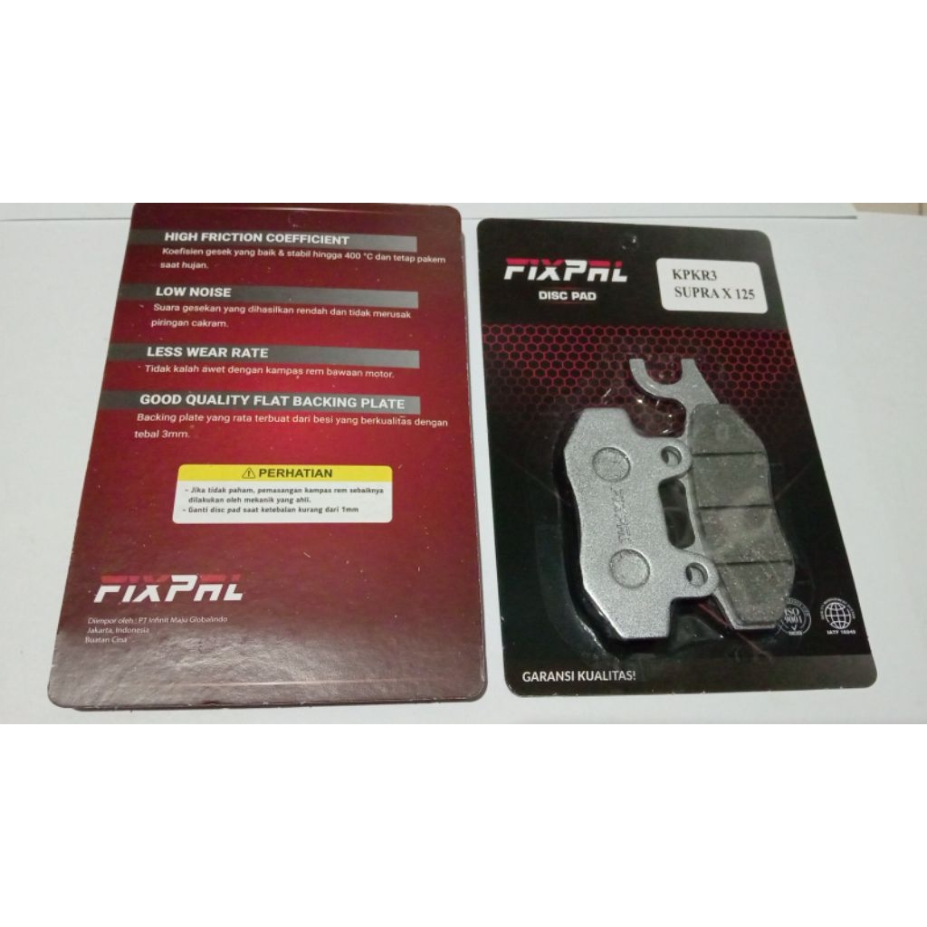 Kampas rem / Dics pad motor Supra X 125