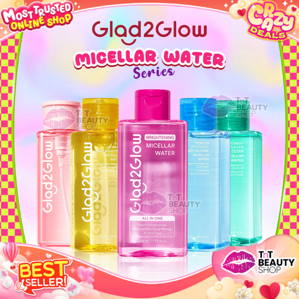 Glad2Glow Micellar Water Glad2Glow Series Glad 2 Glow G2G | TnT Beauty Shop