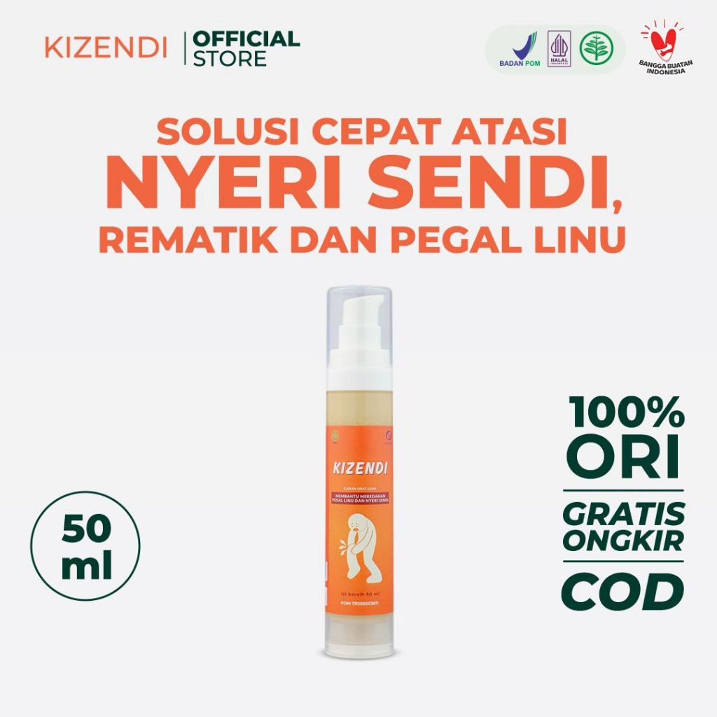 Kizendi Krim Herbal Oles Pereda Nyeri Sendi Pegal Linu Otot Kaku Mahkota Dewa