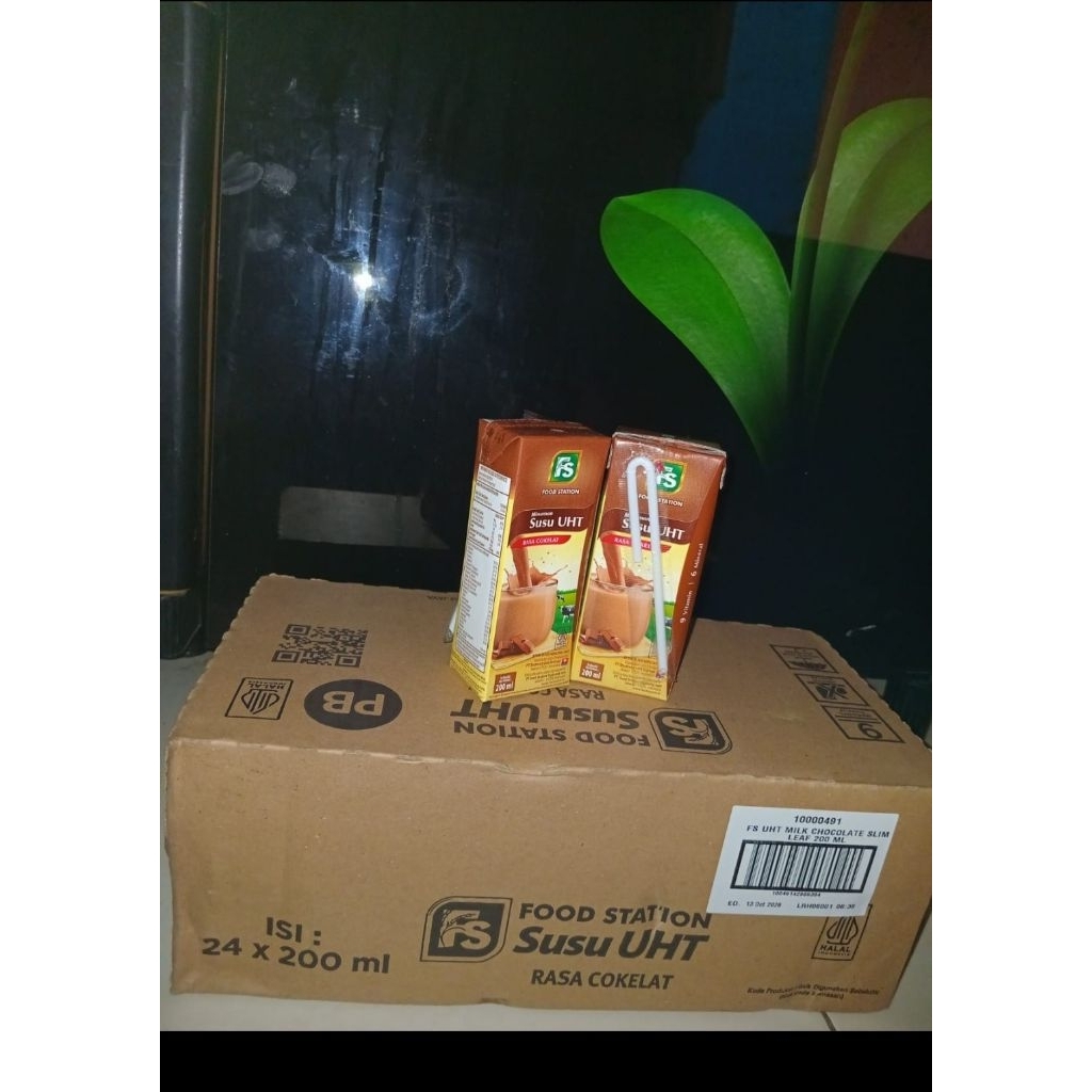 susu uht food station 200ml rasa coklat