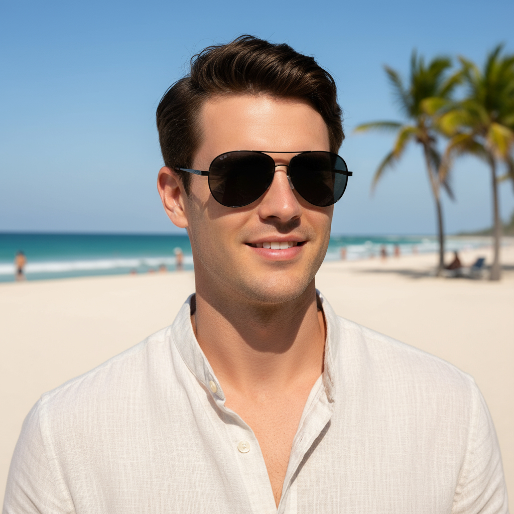 Kacamata Hitam Terpolarisasi Olahraga Aviator / Kacamata Hitam Pria Keren Polarized Original Sunglas