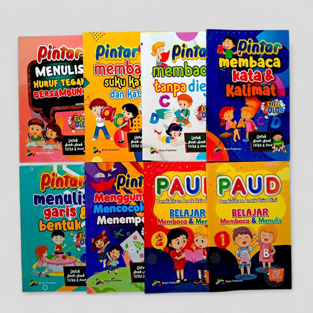 Buku Anak PAUD dan TK Belajar Mengenal Angka Huruf Membaca Menulis dan Berhitung - Brian