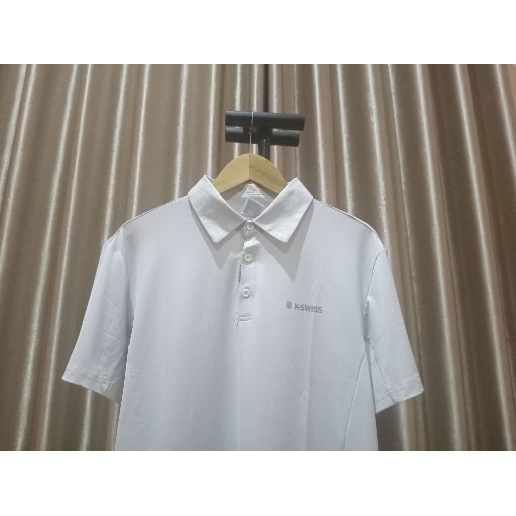 K SWISS  POLO SHIRT DRY-FIT WHITE