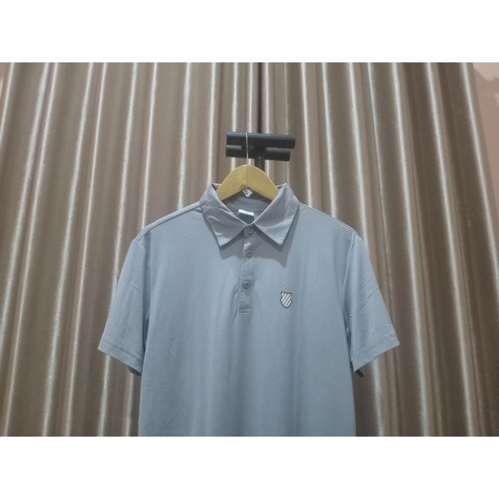 K SWISS POLO SHIRT DRY-FIT SOFT GREY