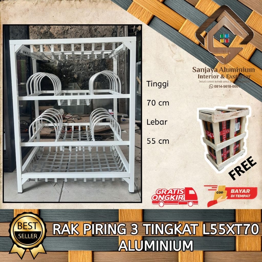 RAK PENGERING PIRING ALUMINIUM T70XL55