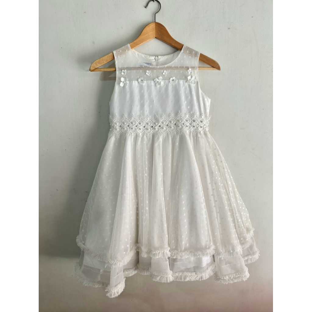 Dress Pesta Anak Putih Preloved