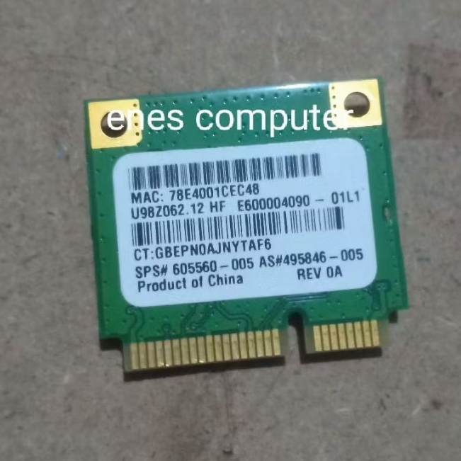 Wifi card laptop HP pavilion DV6