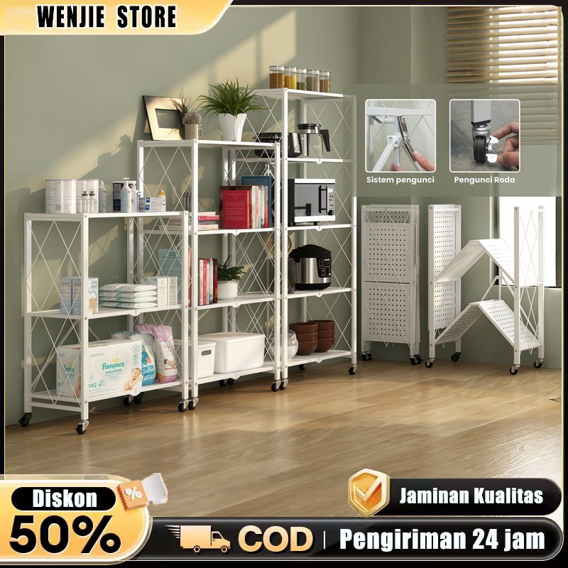 Rak Dapur Lipat Serbaguna / Rak Besi 3 4 5 Susun