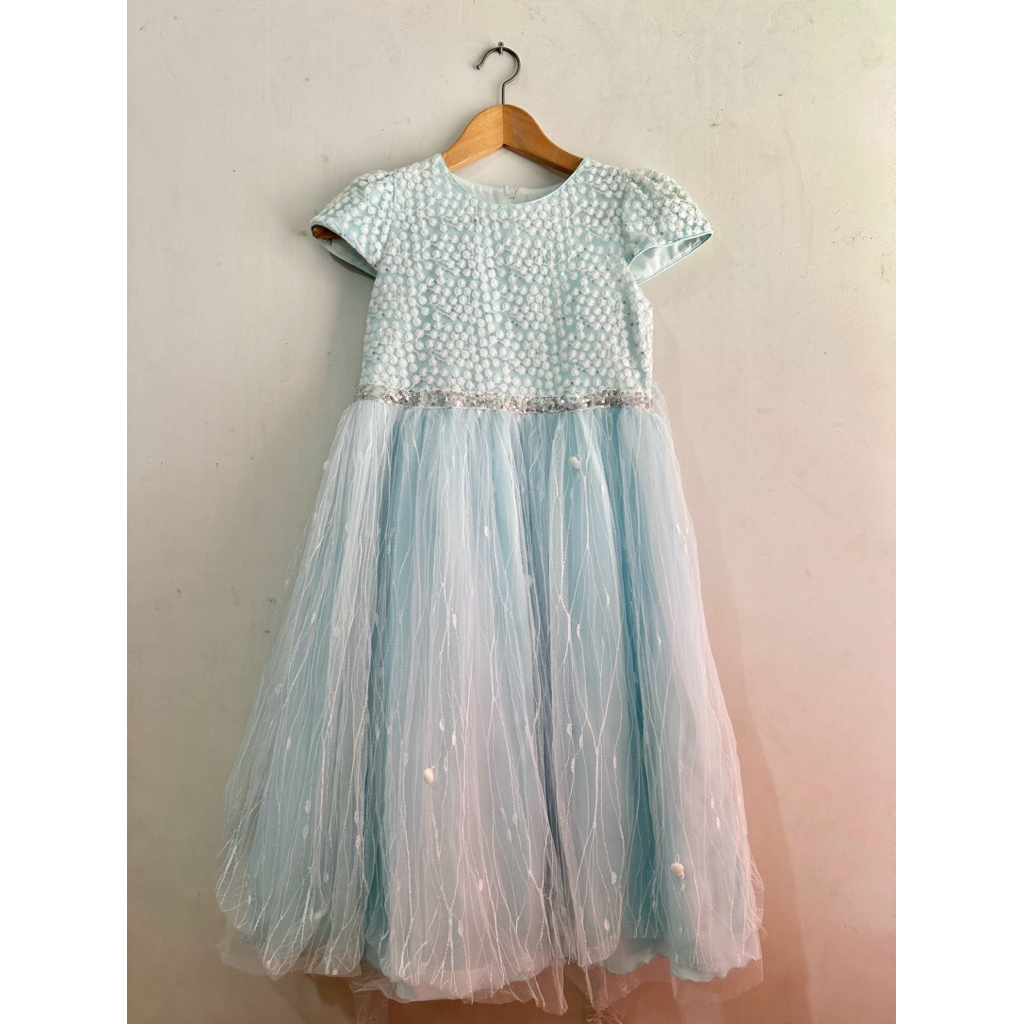 Dress Pesta Anak Baby blue preloved