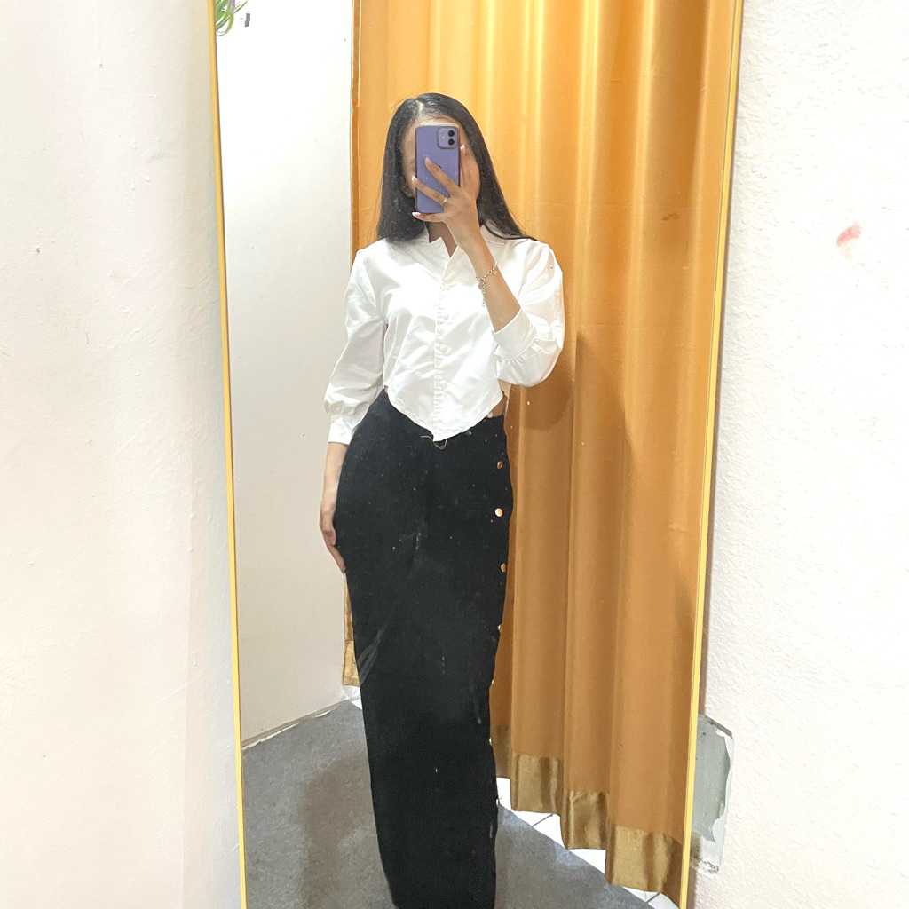 ROK SPAN RAJUT BELAH SAMPING