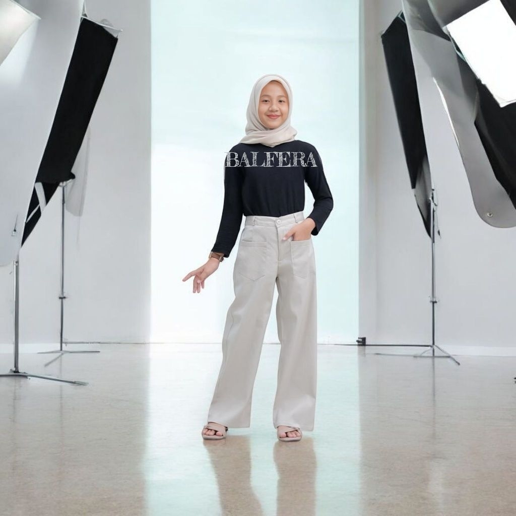 Celana Panjang Anak Perempuan Loose Pants (Usia 10–16 Tahun) - Celana Panjang Anak Cewek Remaja