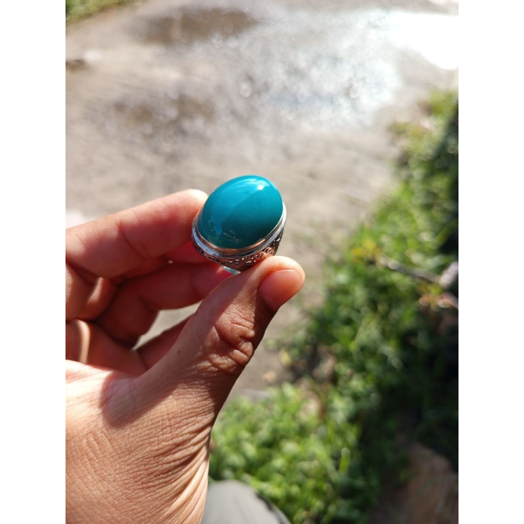 CINCIN BATU AKIK BACAN DOKO MEJIKO DIM JUMBO RING PERAK MEMO WGL