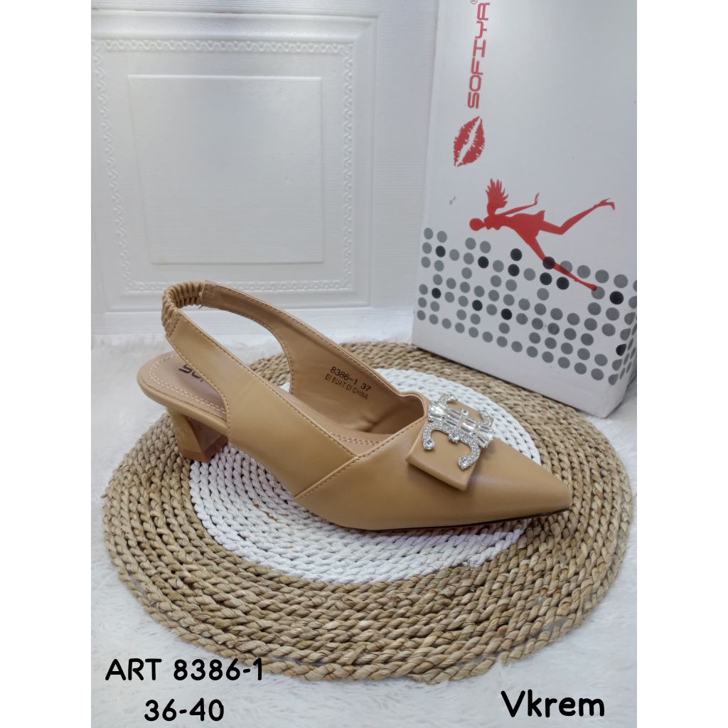SEPATU HAK TALI IMPORT WANITA SOFIYA 8386-1